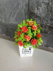 (COD) BUNGA MAWAR PLASTIK BONSAI MAWAR HIAS ARTIFICIAL