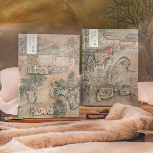 A5 Size Qingming Shanghe Tu Notebook Museum Creative Birthday Gift Teacher Classmate Blank Vertical Line Colorful Inner Pages Art Notebook