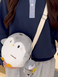 Tas Selempang Wanita Penguin Plush Lembut Shoulder Bag Anak Lucu Fashion  Korean Kekinian Terbaru