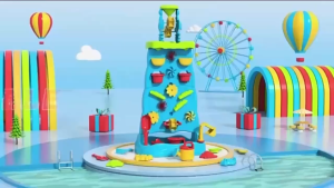 Waterfall Table for Toddlers 3-5 | 3-Tier Kids Water Table for Outdoors Play | Kids Activity Table Toddler Sand Table with Rain Showers Splash Pond for Boys Girls