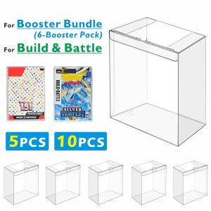 10PCS Plastic Protector Case 0.45mm Thick For Booster Bundle/ Build & Battle Foldable Clear Plastic Display Case