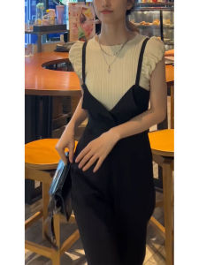 MANMI | Fashionable Dungaree Overalls Women High Waist Buckle