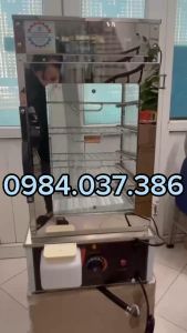 Tủ Hấp Bánh Bao 5 Ngăn - Tủ Kính Chịu Nhiệt 2 Lớp