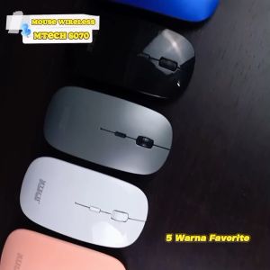 Mouse Wireless Mtech 6070 2.4GHz Receiver USB untuk PC Laptop Original Garansi 1 Tahun