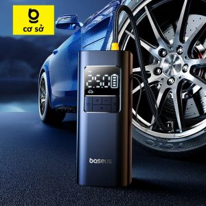 Máy Nén Khí Cầm Tay Không Dây Baseus Máy Bơm Không Khí Điện Kỹ Thuật Số Cho Ô Tô Xe Máy Xe Đạp - Máy Bơm Hơi Thông Minh Có Màn Hình LCD