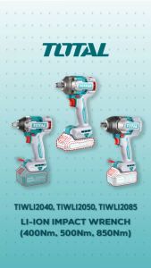 TOTAL 20V Li-ion Brushless Motor Cordless Impact Wrench 400-1350NM TIWLI2040TIWLI20501TIWLI2085TOSLI240489TIWLI20135