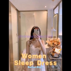 Women Sleepdress Korean Style Nightdress Cute Nightgown Comfy Female Sleepwear Soft Nightwear 韩版女士可爱连体睡裙 Skirt Tidur Wanita Ready Stock 217776 - Virene Collection
