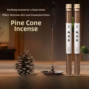 Natural Pine Cone Incense Purifies Air Attracts Wealth Ancient Method Pure Pine Wood Aromatherapy Gift Tower Incense