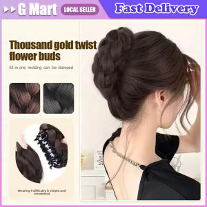 Elegant Synthetic Fried Dough Twists Ball Hair Bun Claw Clip Flower Bud Head Fluffy Dished Hair Back Head Wig Bag Synthetic Fried Dough Twists Pill Head Bun Female Grab Clip Flower Bud Head Fluffy Dished Hair Back Head Wig Bag For Women