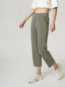 Modale Fall Feeling Petite Ankle Length Wide Leg Straight Slim Fit Athletic Pants
