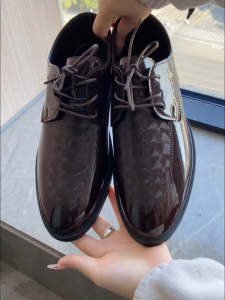 Falimottype Mens Fashion Leather Shoes British-Style Business Formal Shoes Casual Derby Shoes