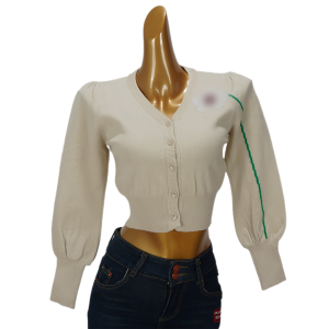 Áo Len Cardigan Dệt Kim Ngắn Thêu Cổ Chữ V Tay Dài Thời Trang Nữ Phong Cách Hàn Quốc Mùa Thu Áo Khoác Ngoài Đơn Giản Thoải Mái