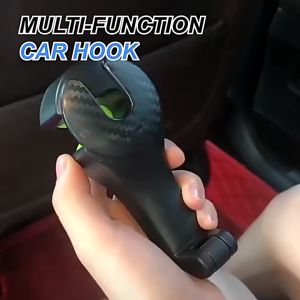 I TECH 2 in 1 Car Headrest Hook with Phone Holder Seat Back Hanger for Bag Handbag Purse Grocery Cloth Portable Multifunction Clips