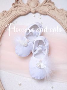 Giày Khiêu Vũ Mềm Đế Bằng Vải Canvas Hoa Và Mèo Ngỗng Ngà Phụ Kiện Thể Thao Cho Nữ Giày Khiêu Vũ Ballet Giày Khiêu Vũ