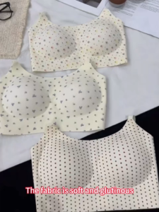 Summer Seamless Bra Breathable Fabric 3D Cup Anti-sagging Bra Thin Shoulder Strap Beautiful Back Bra
