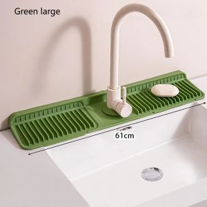 XMSJ | 1Pcs Silicone Faucet Draining Pad Quick Dry Water Absorbent Sink Mat Wear Resistant Countertop Protection Mat