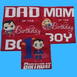 Family Shirts for Son's Birthday: Superman Theme & Affordable Prices