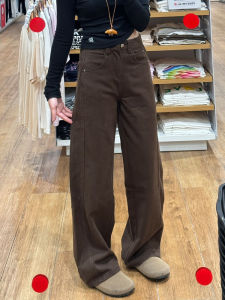 Browan Fleece Lined Wide Leg Jeans Womens High Waist Bootcut Denim Pants Slimming Flared Trousers Autumn Casual Cotton Jeans