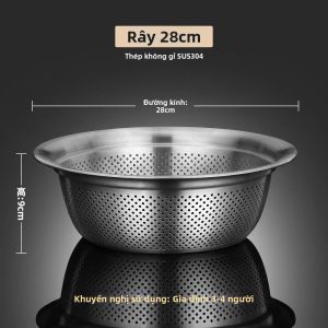 Rổ Rửa Rau Củ Inox 304