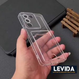 Vivo V29E Clear Wallet Card Case Bening / Card Holder Kartu
