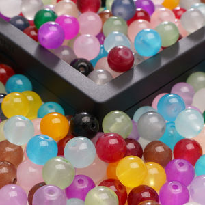 100/500pcs Glass Round Beads Multicolour 4/6/8mm Loose Round Beads For Jewelry Making DIY Friendship Bracelets Beading Kits