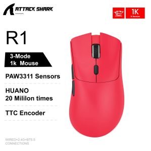 ATTACK SHARK | ATTACK SHARK X11 / R1 Mouse PixArt PAW3311 Sensor 125-1000Hz Polling rate 300mAh Battery capacity 400 IPS Tracking speed