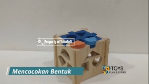 Mainan Edukasi Anak Kotak Pas Natural Bongkar Pasang Geo Bentuk Shapes