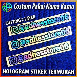 (Dapat 05 lembar) Sticker Custom Nama Cutting 2 layer Setiker Cutting Nama Folowers ig Stiker Kastem Sticker Logo