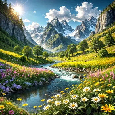EverShine Pictures By Numbers Landscape Handpainted Painting Art Mountain Colorful Tree Canvas Home Living Room Art Craft