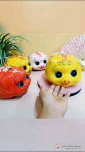 Heo bóng tiết kiệm gốm sứ size 1 và size 2 đựng tiền heo đất tiết kiệm heo sứ tiết kiệm ống heo đựng tiền heo đất đẹp