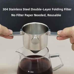 yishujia office | Portable Drip Folding Pour Over Coffee Filter Stainless Steel