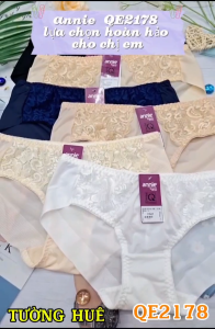 Quần lót nữ không viền sau annie QE 2178 Lưng thấp có ren