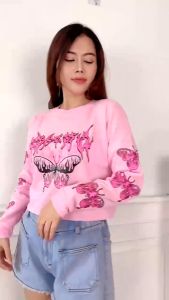 MODIS - FLEECE Sweater Crop BRACFFUL FlLEECE / PAKAIAN WANITA / ATASAN WANITA / SWEATER WANITA / SWEATER