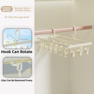 Cute Multifunctional Windproof Clothespins 24 Pcs