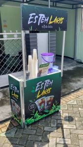 FRANCHISE MINUMAN KEKINIAN | BOOTH PORTABLE | PAKET USAHA ES TEH LARIS | MEJA JUALAN LENGKAP
