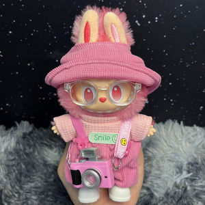 Labubu Clothes Pink Grapefruit Flavor for First Third Generation Dolls Cute Sweet Polyester Fiber 1:6 Scale 17cm Doll Clothes