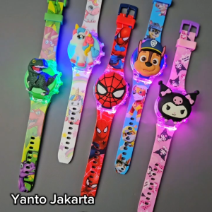 Jam tangan anak menyala lampu musik bunyi