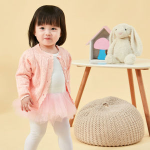 Baby Knitting Cardigan Summer Thin Air Conditioning Jacket Child Baby Spring and Autumn Sweater Girls Knitted Shirt Western Style