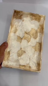 TRAY KERANG LUNAKAN SEGI NAMPAN BAKI KULIT KERANG WADAH TEMPAT SAJI SERBAGUNA DEKORASI SOUVENIR