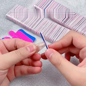 Nail Buffer Mini Alat Kikir Kuku 2 Sisi / Kikir Kuku Kayu Nail Art Manicure Portable CF K186