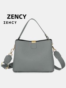 Túi Đeo Vai Nữ Bằng Da Thật Zency Túi Xách Sức Chứa Lớn Có Ba Lớp Túi Đeo Chéo Thông Thường Dành Cho Người Đi Làm