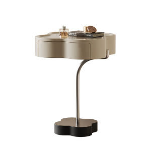 Italian Minimalist Bedside Table Stainless Steel Bedroom Designer High-End Nightstand Side Table Cabinet Molora Nebula Bedstand