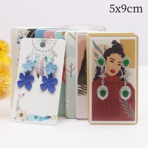 50pcs 5x9cm Earrings Cards Paperboard Jewelry Newest Arrived Popular Display Cardboard Hot Sale Fashion Design Delicate  Cards
