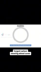 TCS BRAND UNIVERSAL CAR STEERING WHEEL COVER FORGED CARBON ACCESSORIES BLACK GREY BROWN FULL SET