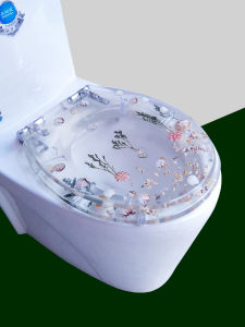 Transparent Resin Toilet Lid For Home Toilet Seat Toilet Seat Cover UVO Old Toilet Neutral Accessories Slow down Thickened