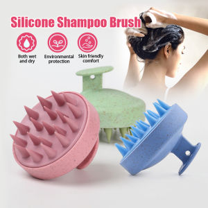 Wheat Scalp Massaging Shampoo Brush 洗頭刷 Berus Kepala Silikon Hair Growth Berus Rambut Scalp Massage Scalp Brush 头皮按摩