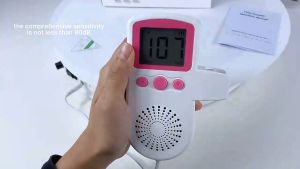 ฟังเสียงของทารกในครรภ์ เครื่องฟังหัวใจหน้าจอ LCD การชาร์จมีกราฟและตัวเลข พร้อมที่จะส่งอัลตร้าซาวด์เจล