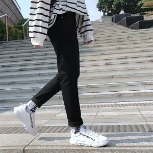 Mens Black Skinny Jeans - Distressed Ripped Denim Pants Slim Fit Stretchable Jeans for Summer and Spring/Autumn Casual Motorcycle Style