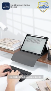 Bao da bàn phím dành cho iPad Air 11 inch M3 2025 Wi Wu MK-006 – 3 trong 1 kèm bút cảm ứng