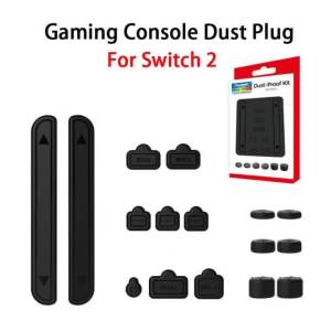 Dust Cover for Switch 2 Dust Protector Game Console Dustproof Silicone Port Plugs with Joystick Cap Gaming Accessories
